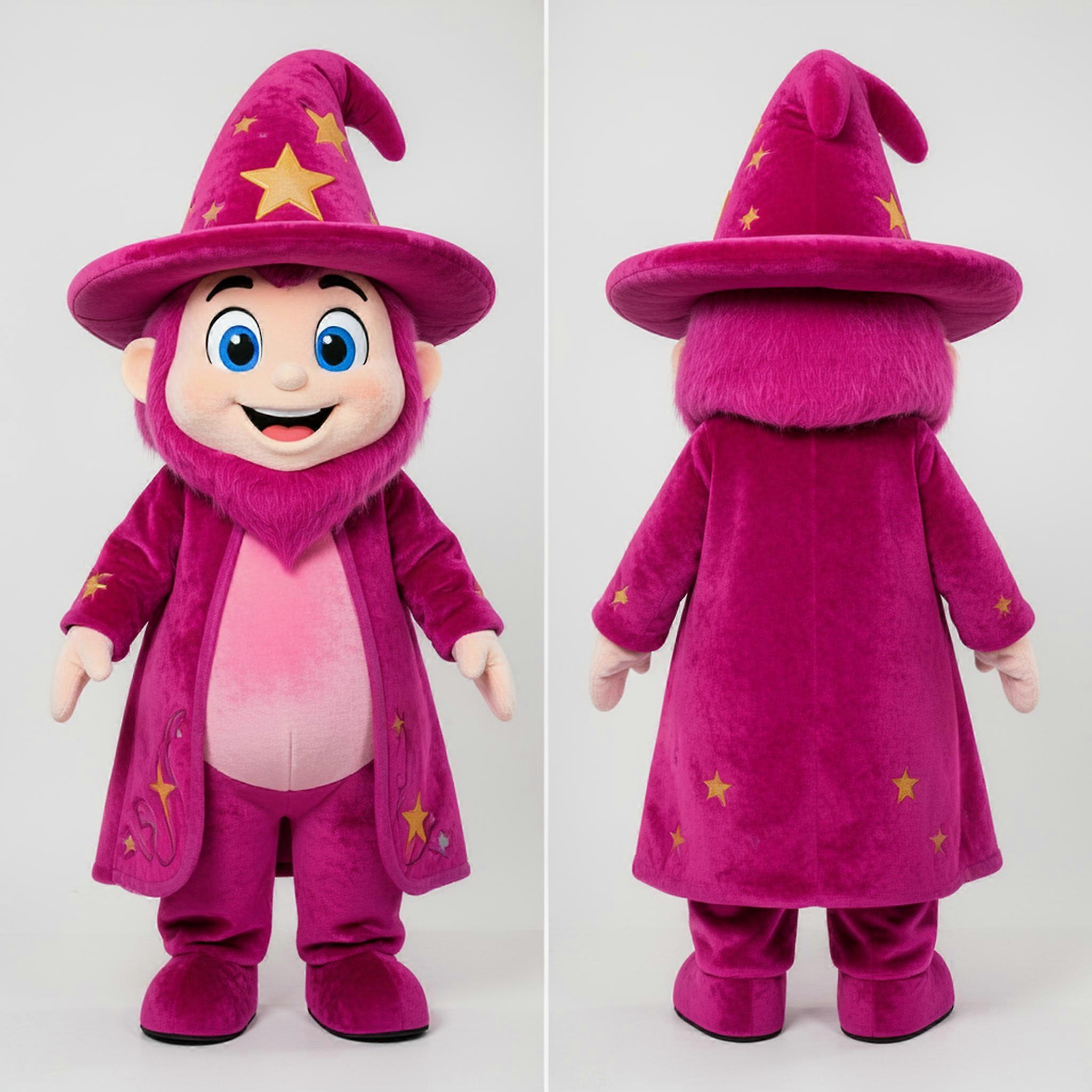 MASTICOT Magenta Broad Shouldered Wizard Mascot