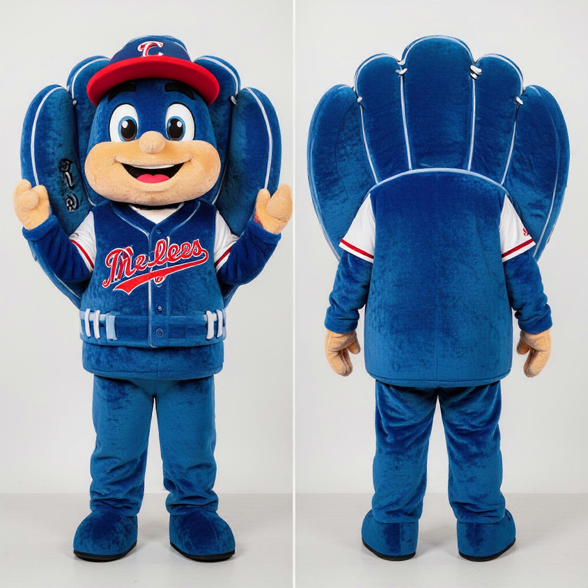 MASTICOT Navy Blue Oversized Baseball Glove Mascot
