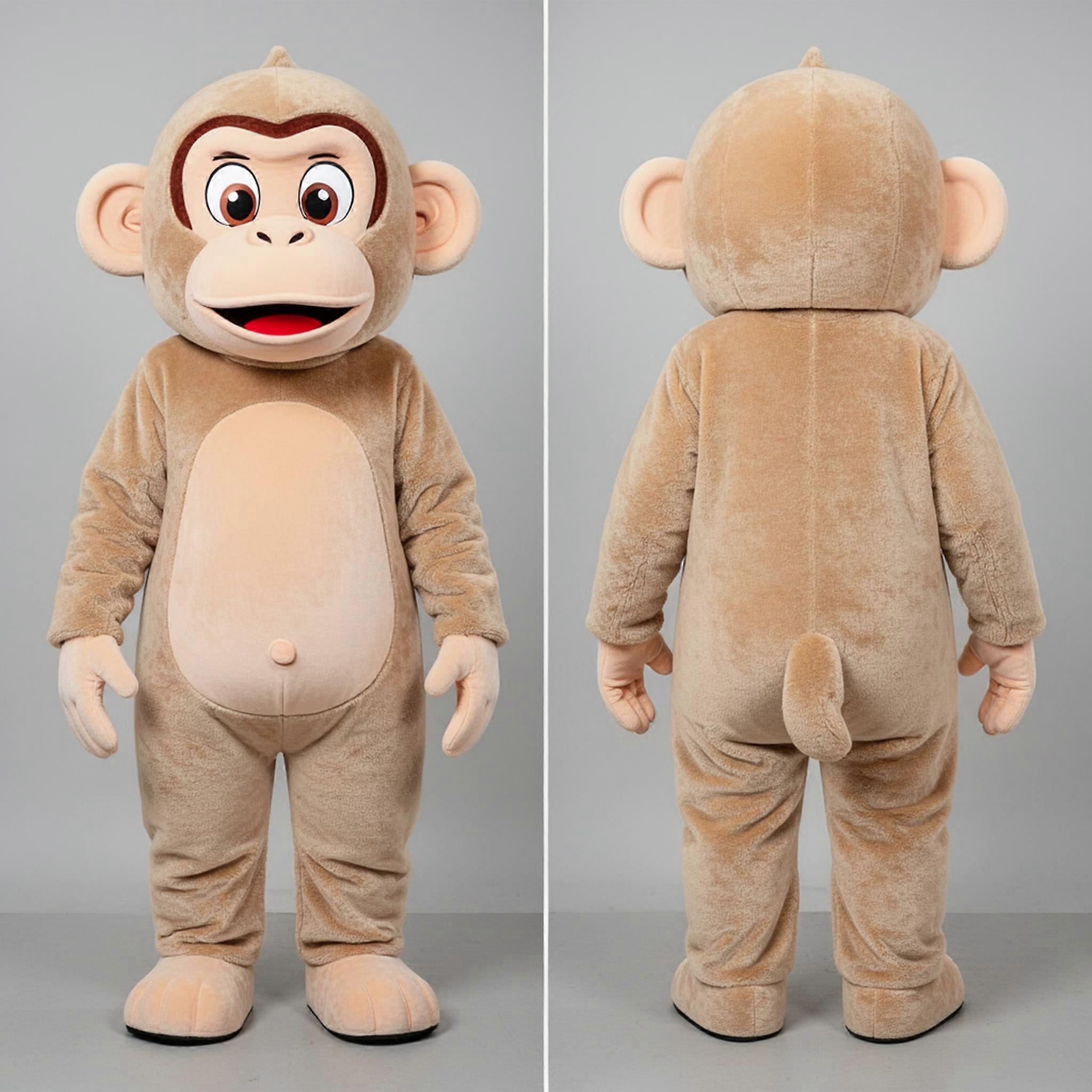 MASTICOT Beige Cuddly Chimpanzee Mascot