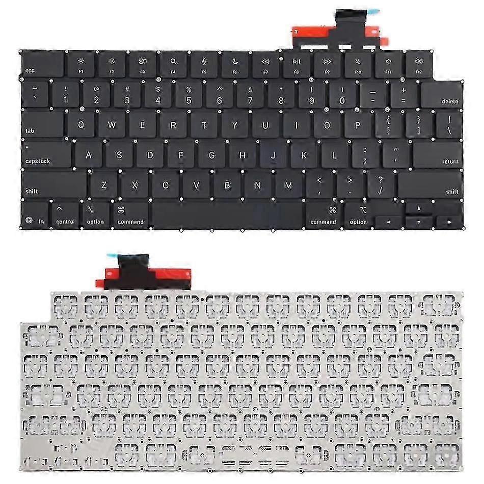 Teclado para Macbook Air M4 15 polegadas A3241 versão EUA (preto)