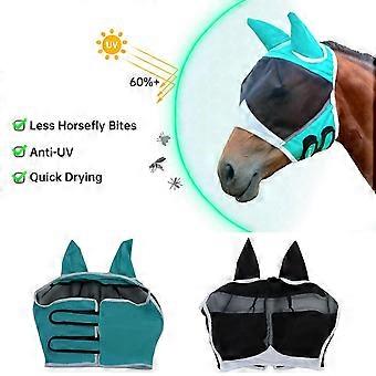 Anti-UV Mesh Horse Fly Mask Breathable Adjustable Mosquito Repellent