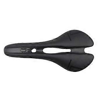 Bicycle Saddle Carbon Fiber Leather Lightweight 112g Center Relief Hole 280x130mm Oval Rails