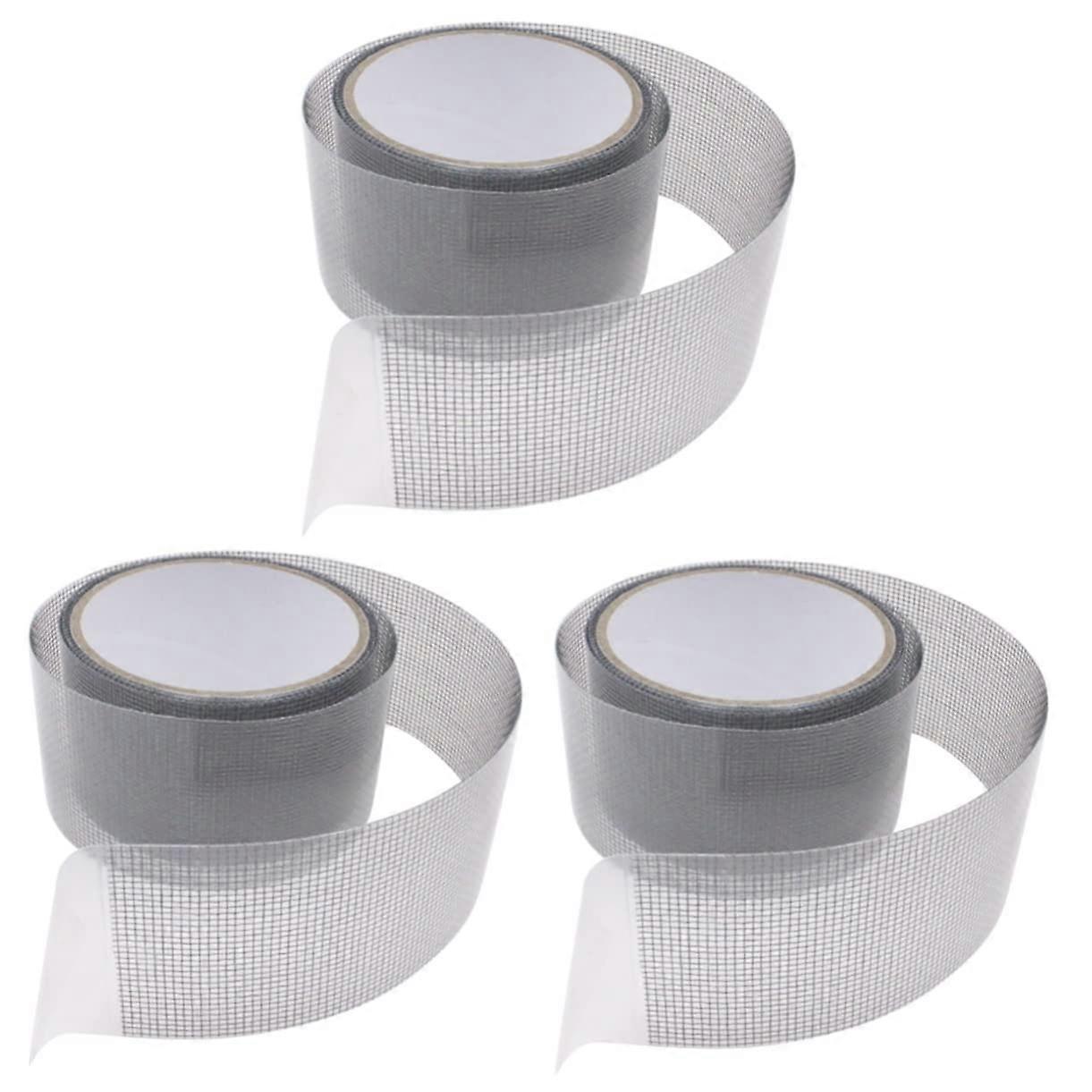 3 Rolls Self Adhesive Window Screen  Tape, Quick Mesh Patch for Door and Window Tears