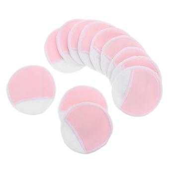 Pink Makeup Remover Pad Bamboo Fiber for Pore Cleaning 12Pcs Set