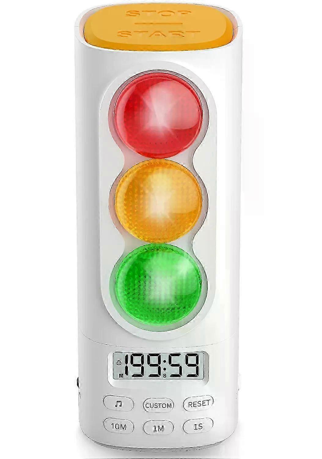 New Smart Traffic Light Visual Timer Audio Digital LCD Display for Kids Classroom Home Kitchen Game Countdown Timer Visual Timer