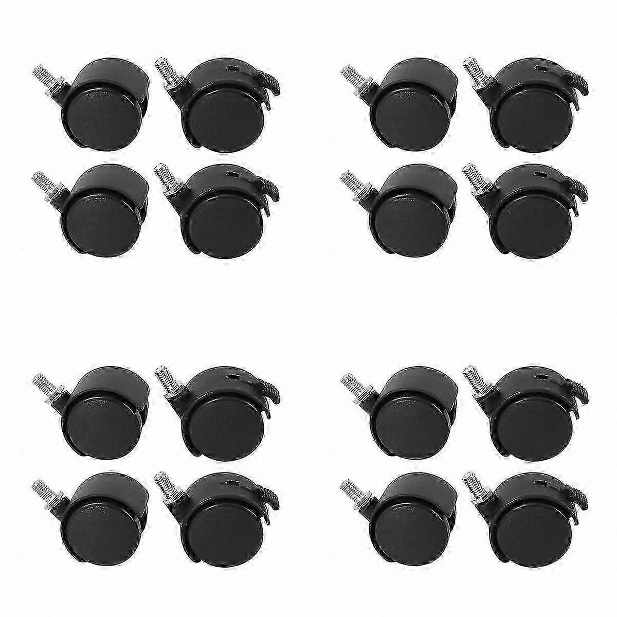 4-Pack Screw-In Caster Wheels, 2 with Locking Mechanism