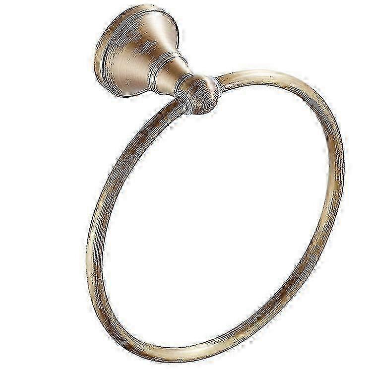 Brushed Antique Brass Towel Ring
