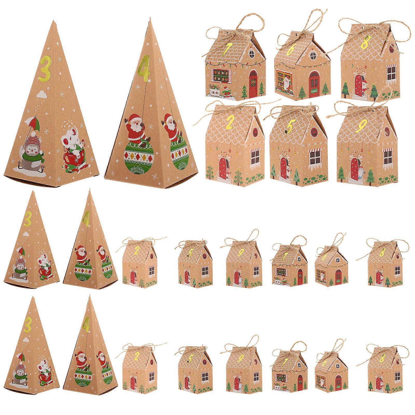 Box Christmas Xmas Advent Gift Boxes 1Set Countdown Use