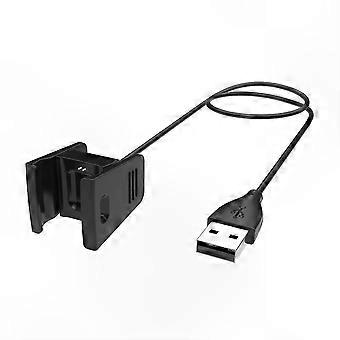 usb oplader kabel til fitness tracker armbånd med pulsmåler, sort opladning dock adapter til smartwatch udskiftning