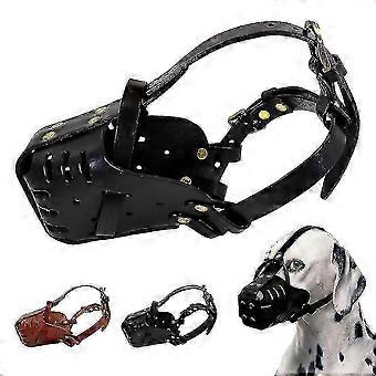 Genuine Leather Dog Muzzle Basket