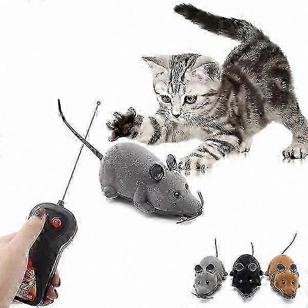 Remote-Controlled Gray Mouse/Cat Toy - FASTXM
