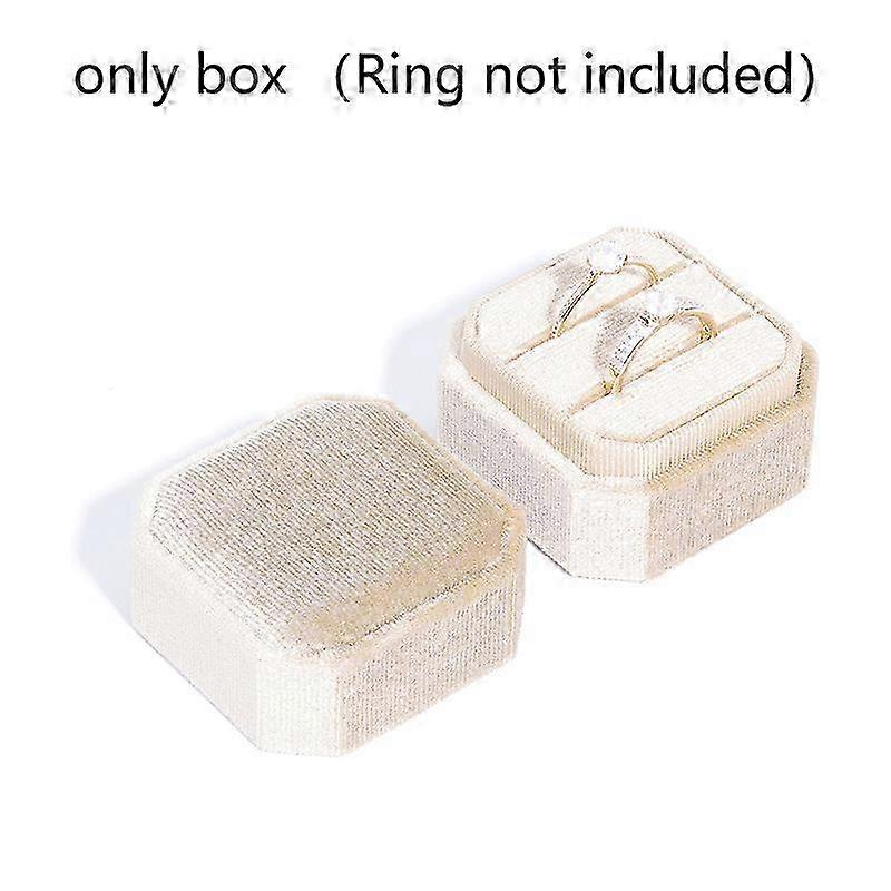 Velvet Double Ring Box Octagon