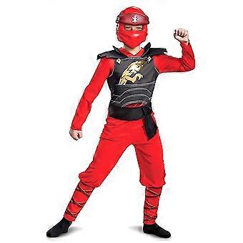 Kids Costume, Officially Licensed, Red Jumpsuit with Corset, Shoulder Pads, Belt, Plastic Mask, For Children's Events, Includes Jumpsuit and Mask