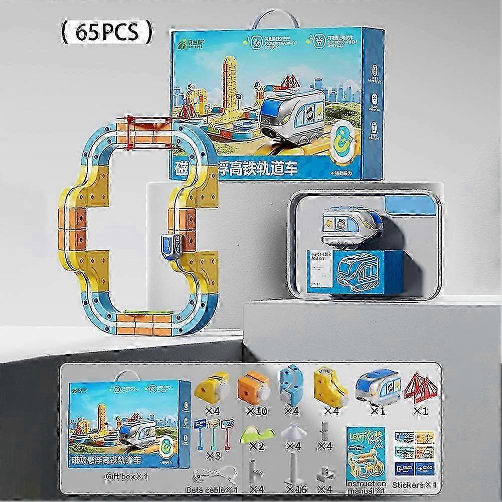 65PCS Magnetic Monorail Train Set