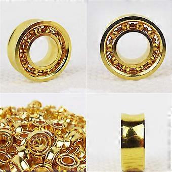 6 Pack R188KK UR188 Gold Plated Bearings for Fidget Spinner Yoyo Fan, Smooth Spin Performance