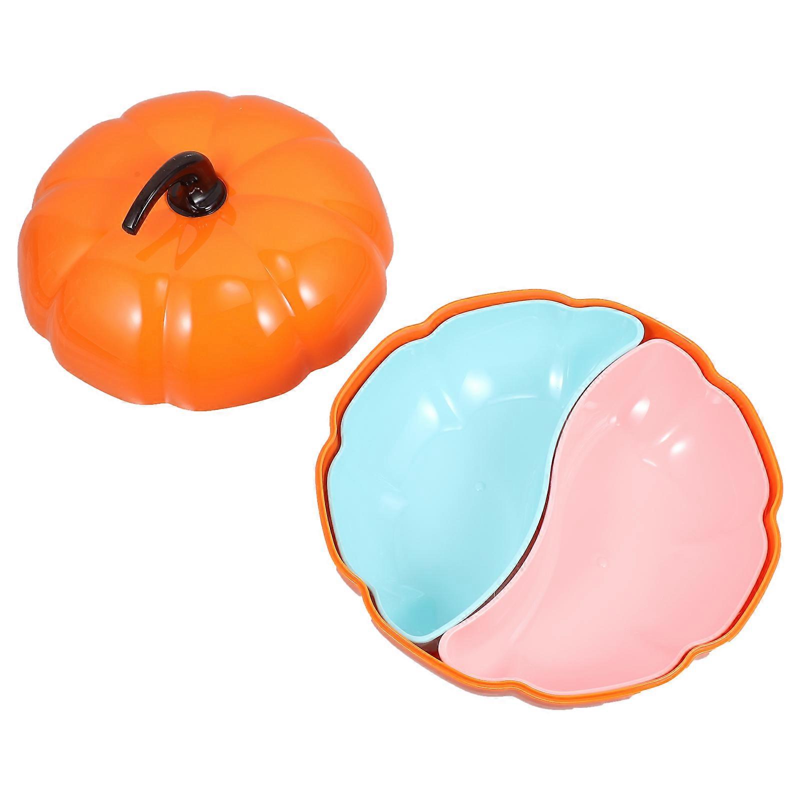 Practical Fruit Plate for Snack Storage 1Pcs Orange Pumpkin Candy Box