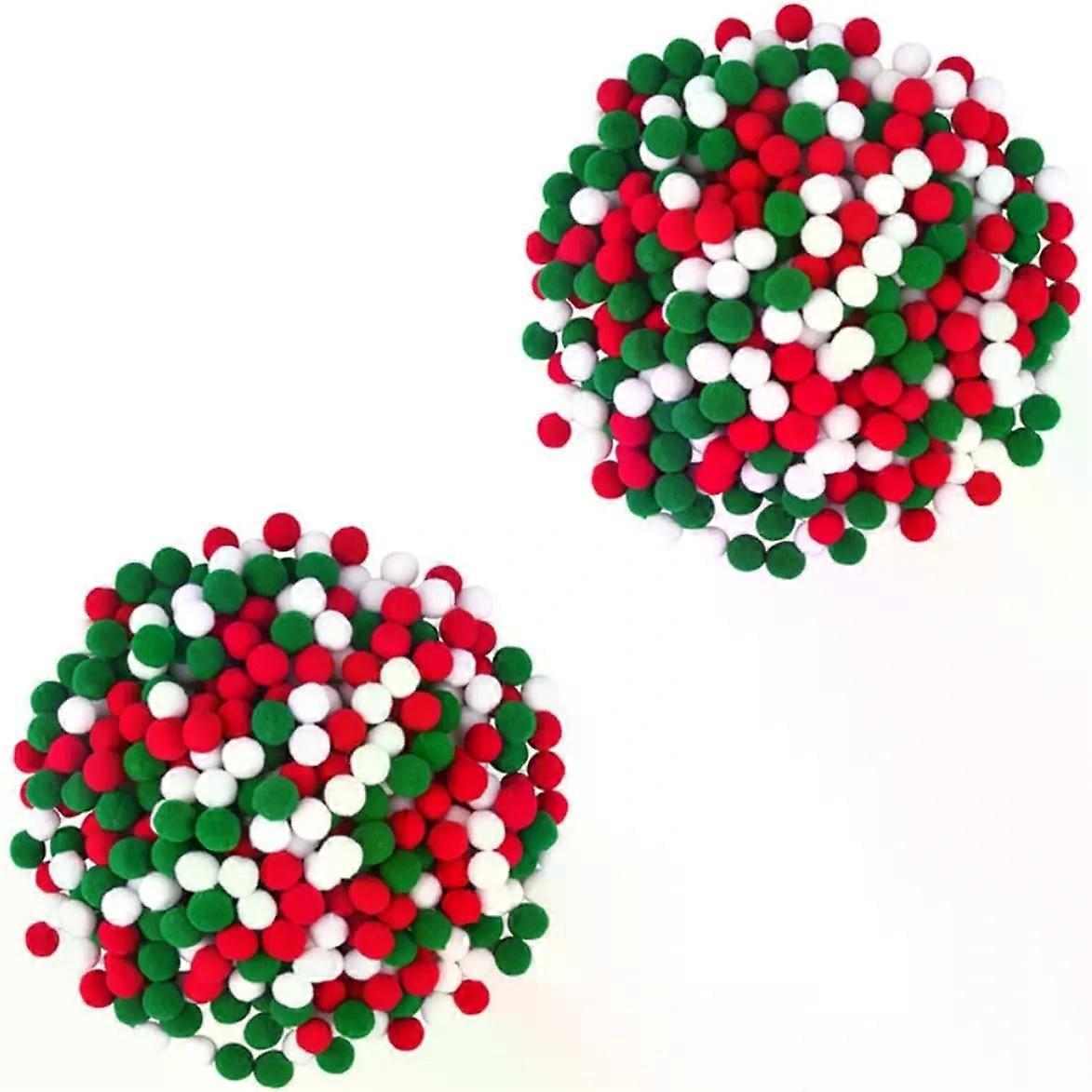Pom Poms 2000pcs Red Polyester Plush Balls for Crafts