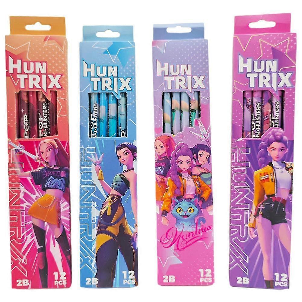 12pcs 2B Anime Pencils With Eraser