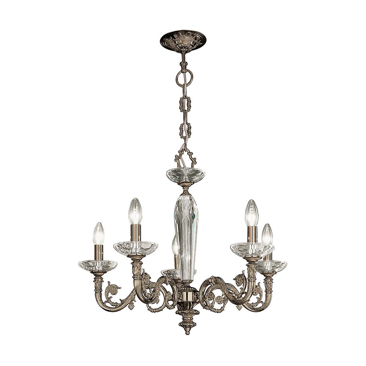 Contarini Multi Arm Chandeliers 5 Light Antique Brass