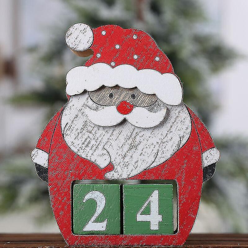 Wooden Christmas Advent Calendar Reindeer Countdown Calendar Reindeer Perpetual Calendar Christmas Table Decorations