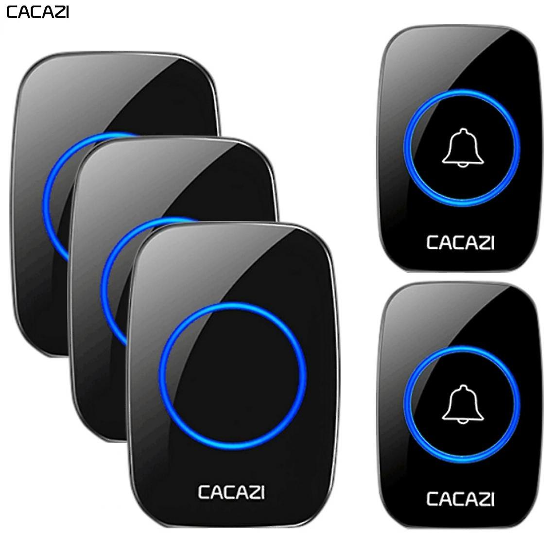 Three Automatic Doorbells Without Battery.(black)