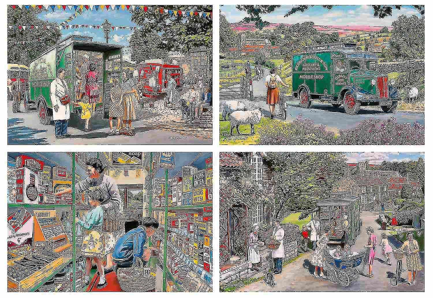 Gibsons Mitchell"s Mobile Shop Jigsaw Puzzle 4 X 500 Pieces