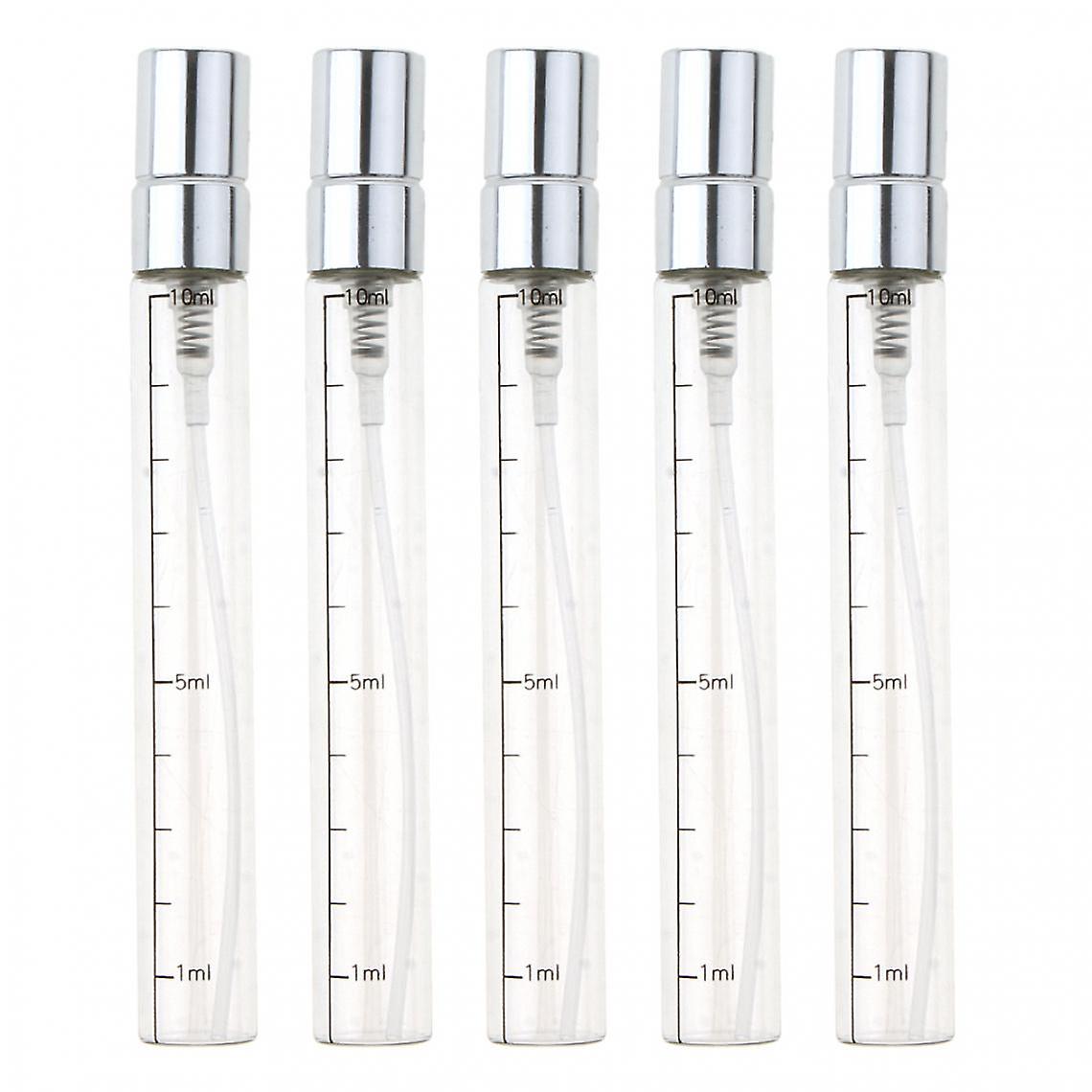 5x Empty Parfum Après-Rasage Spray Flacons Refillable Fine Mist Sprayer 10ml Noir