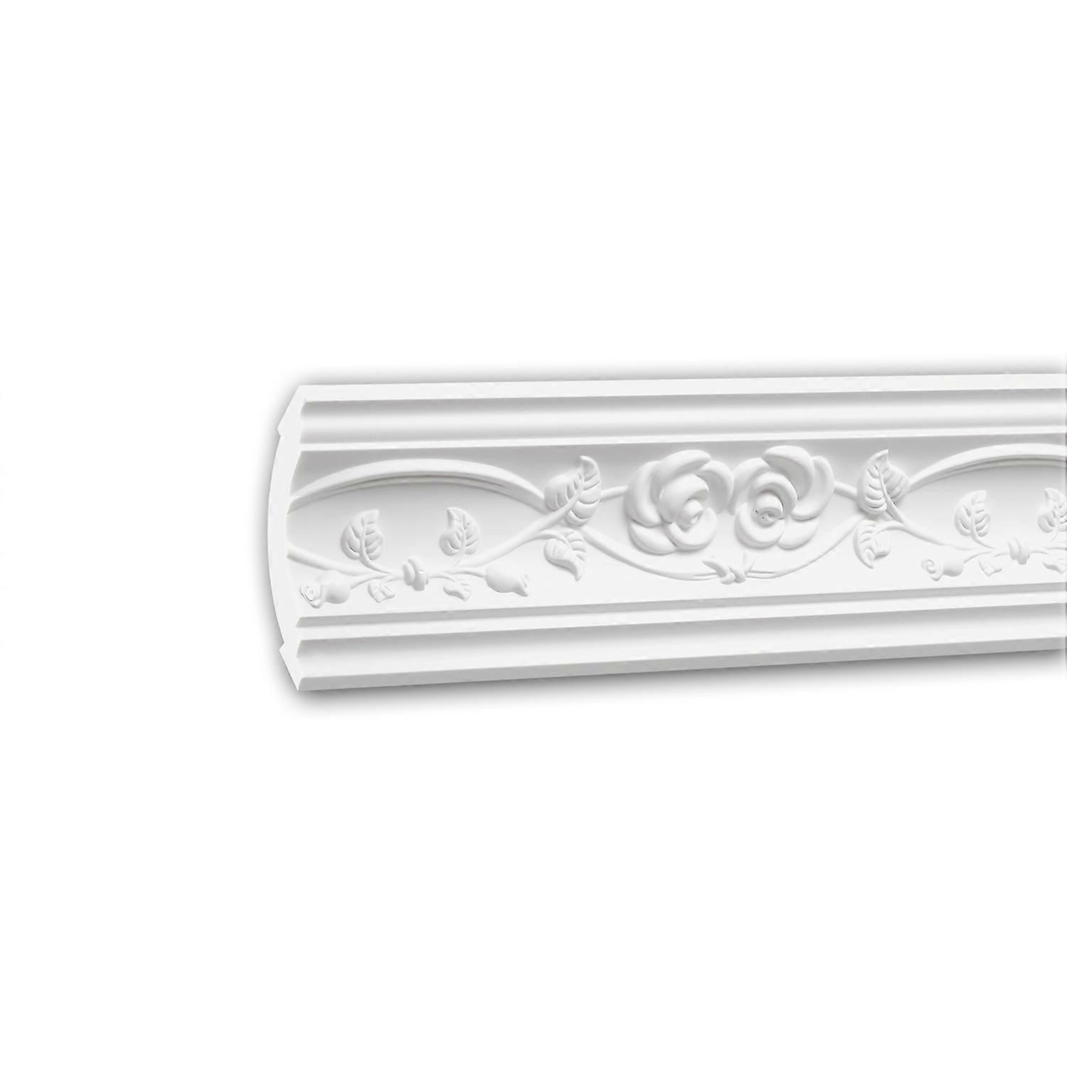 e-Delux GmbH 1 x Corniche 150205 Profhome blanc Mousse de polyuréthane rigide prétraité léger, solide, indéformable