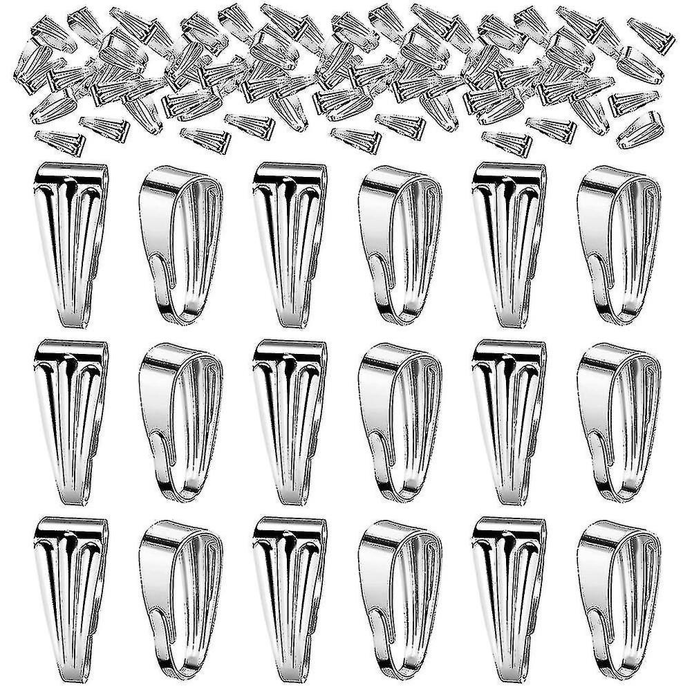 200pcs Pendant Clasps Necklace Clasps Charm Clasp Snap On Pinch Clip Clasp Connectors Bails For Nec