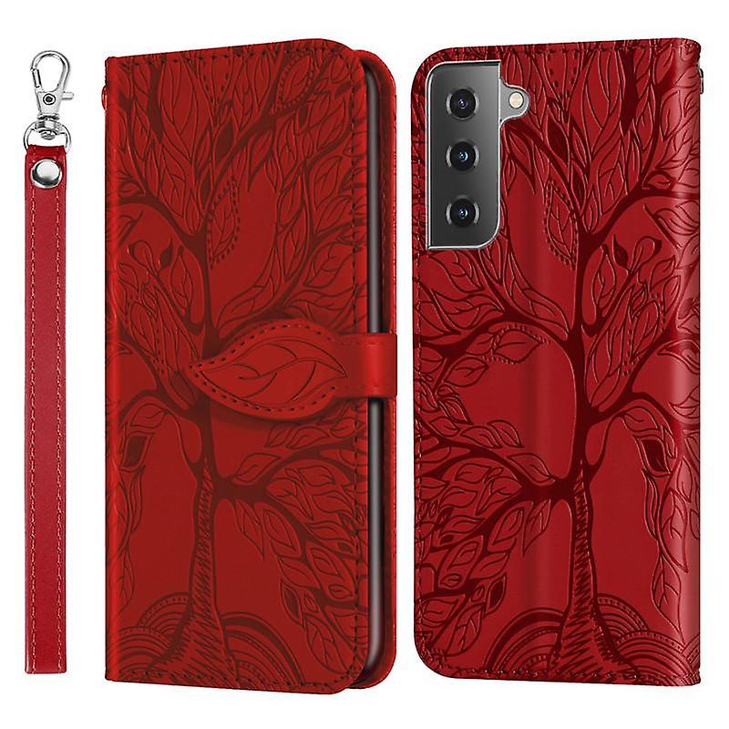 Wallet Case For Samsung Galaxy S22 PLUS 5G Premium PU Leather Flip Cover Life Tree