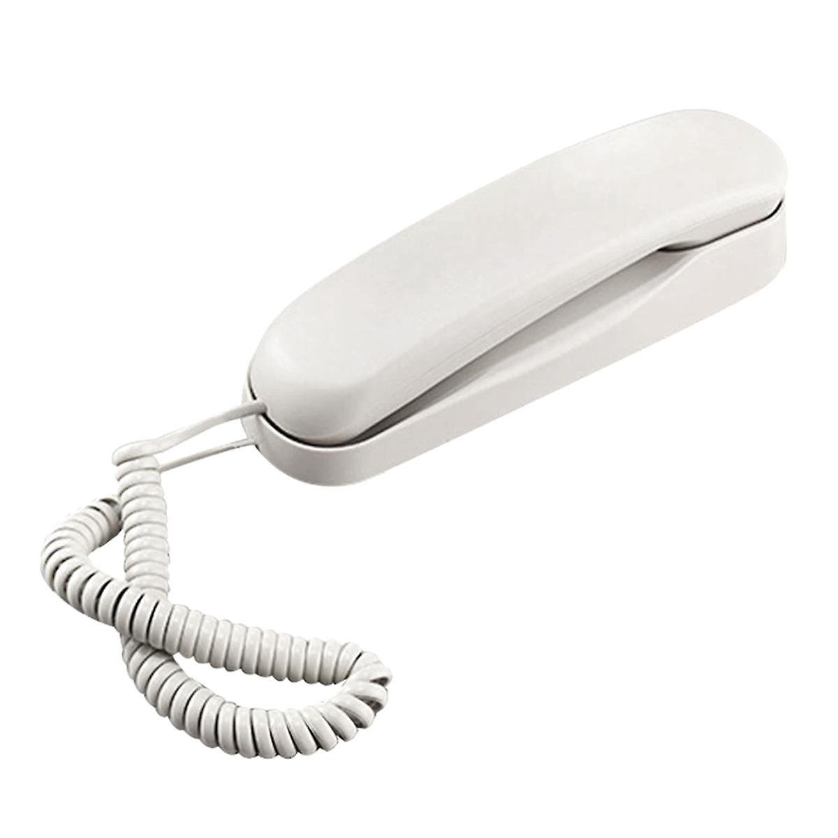 Wired Wall Phone, Hotel Small Phone, Suitable for Home/Bathroom/School/Office Fixed Wall Phone, Whi