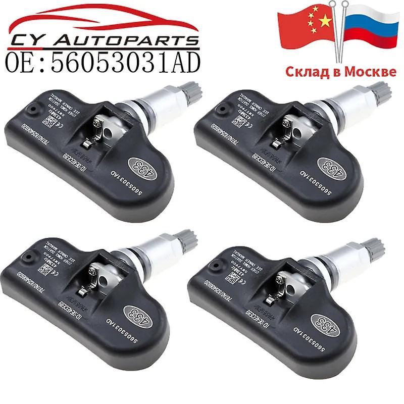 4pcs New High Quality Tire Pressure Monitoring Sensor Tpms For Chrysler Dodge Jeep 433 Mhz 56053031ad Ts-ch10