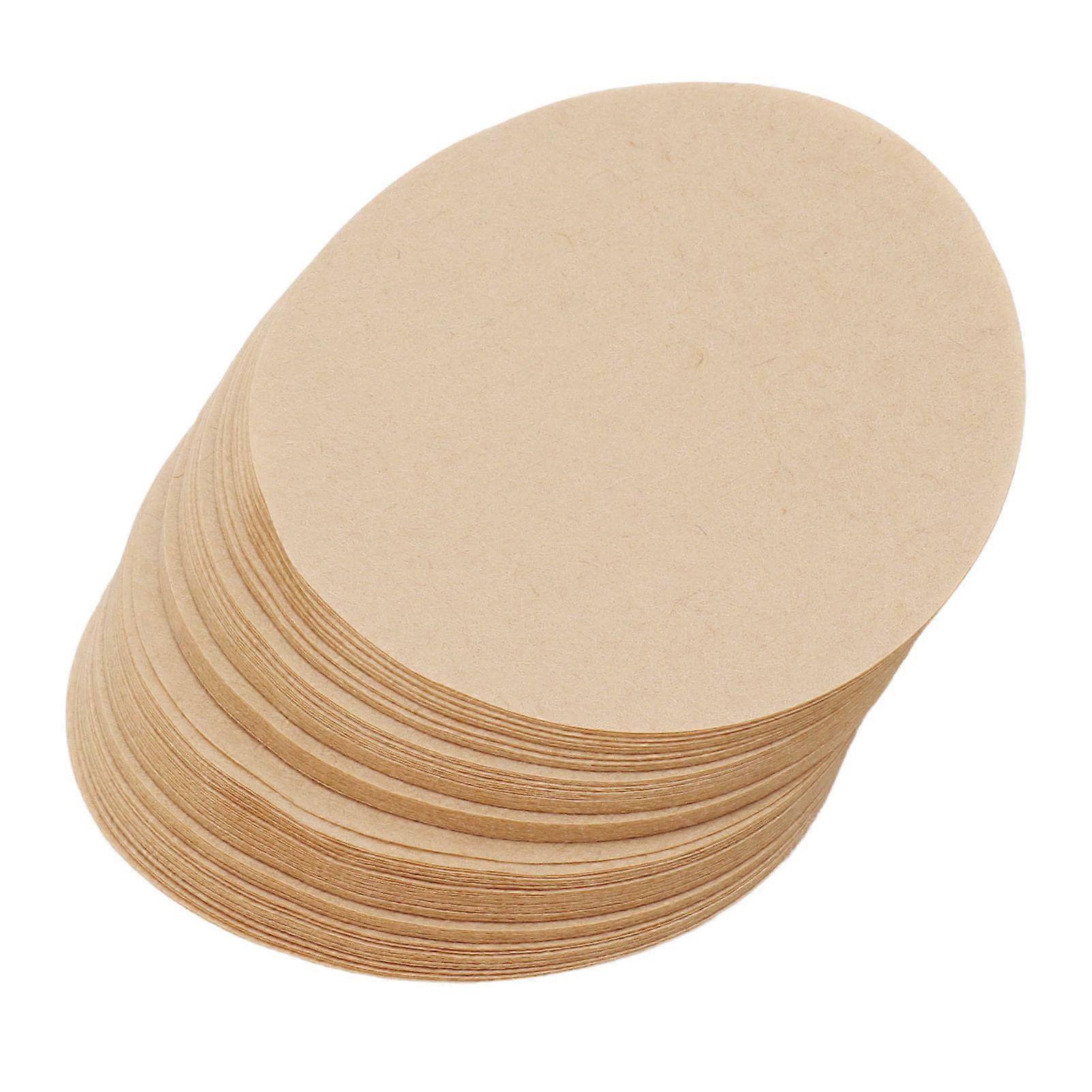 Pack of 100 64mm Round Coffee Filters, Unbleached Natural Paper, Serves 1-2