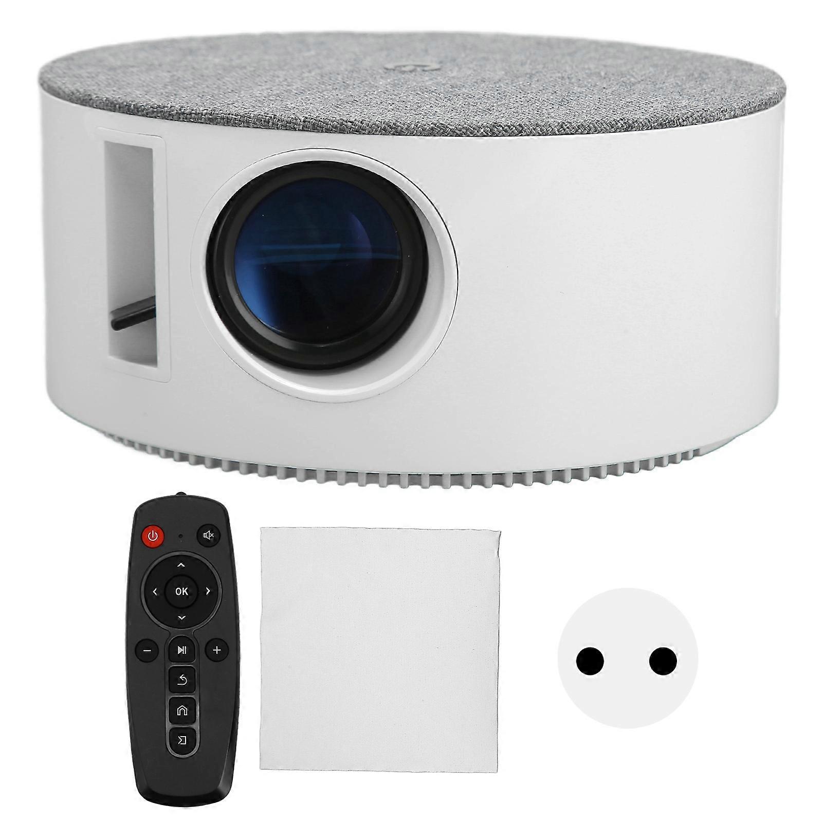 Mini Projector 1080p FHD 9000 Lumens, Remote Control, Stereo Speaker, Portable Projector for Family and Outdoor, EU Plug 100-240V