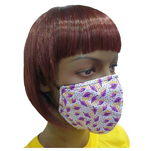 Giftscircle 成人花式布口罩 - 叶紫色,1 个(1 包)