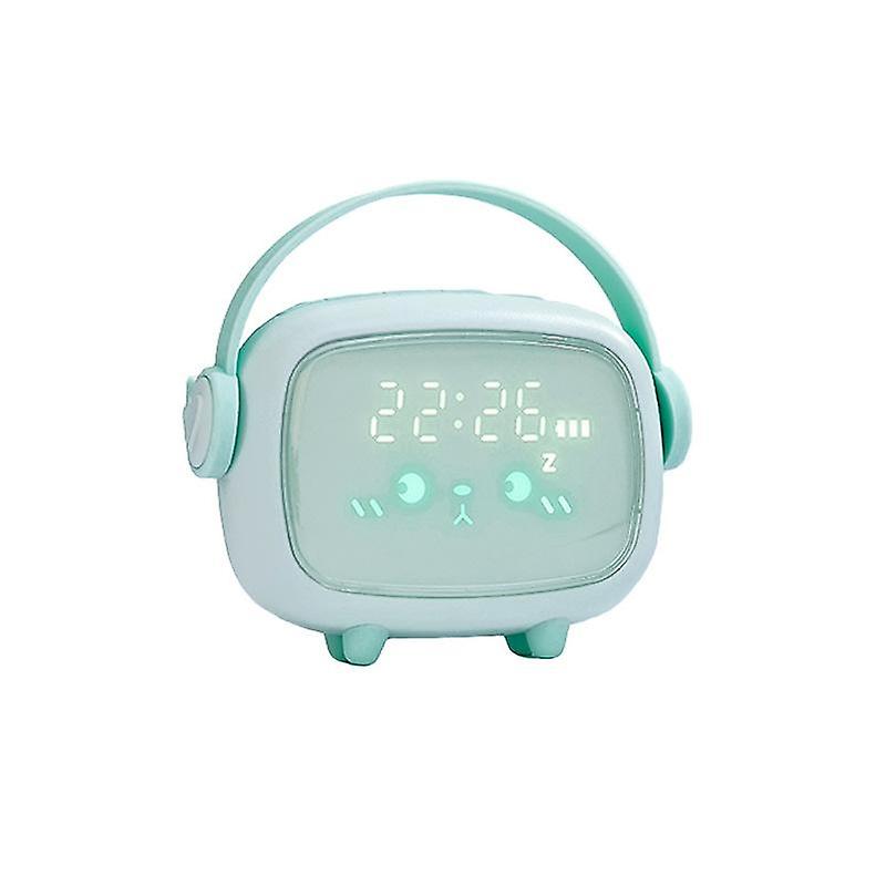 Cute Night Light Alarm Clock Timing Countdown Alarm Clock Led Smart Kids Alarm Clock Night Light Gre