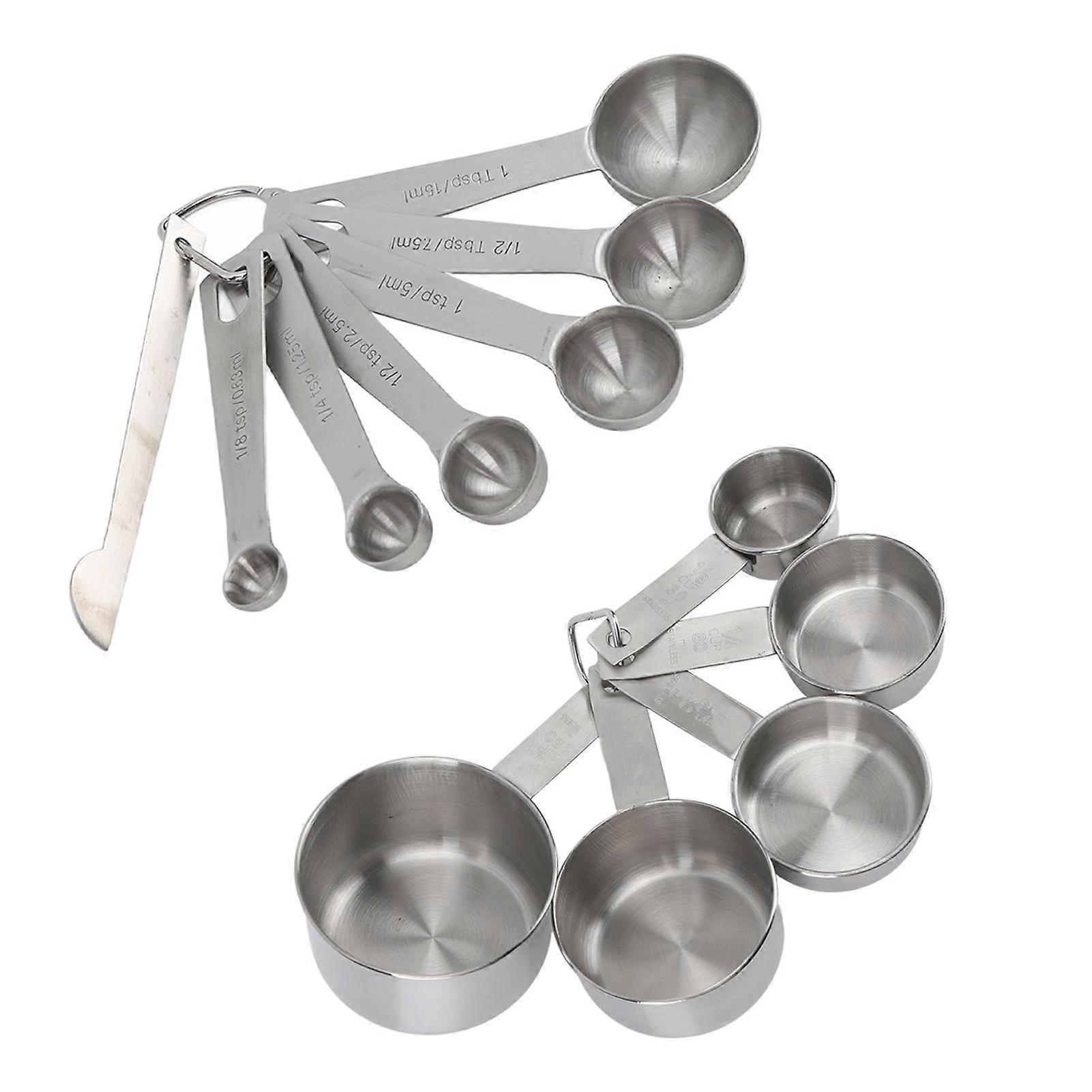 12-Piece Stainless Steel Measuring Set for Accurate Baking