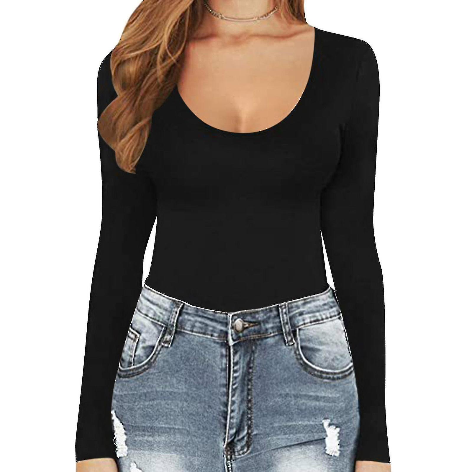 Two-Tone Long Sleeve Bodysuit
