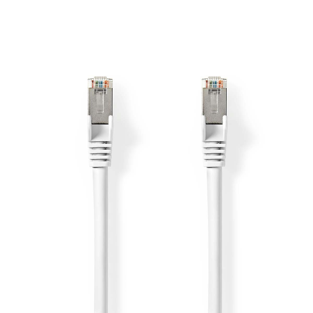 Cat 8.1 Network Cable | S/FTP | RJ45 male | RJ45 male | 10.0 m | Round | LSZH | White | Label