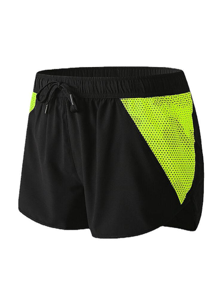 Men's Quick-dry Mesh Patchwork Drawstring Breathable Sports Board Shorts