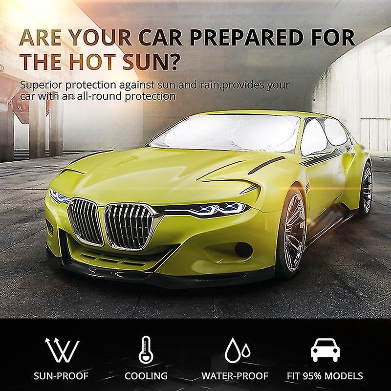 Universal Sunshade Cover Snow Shield Car Front Windshield Visor Sunlight Reflection Silver Coating U