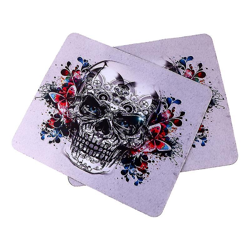 2pcs Skull Mouse Pad For Halloween Decorations