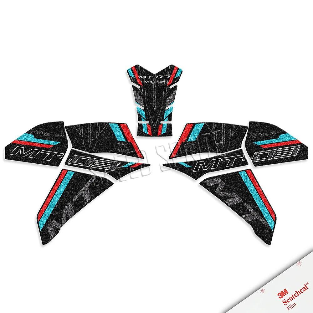 עבור ימאהה Mt03 Mt-03 Mt-03 נגד החלקה כרית אחיזת ברכיים מדבקות מיכל דלק פקק גז שמן להגן על כרית חלבית 3m מדבקות ערכת אביזרים