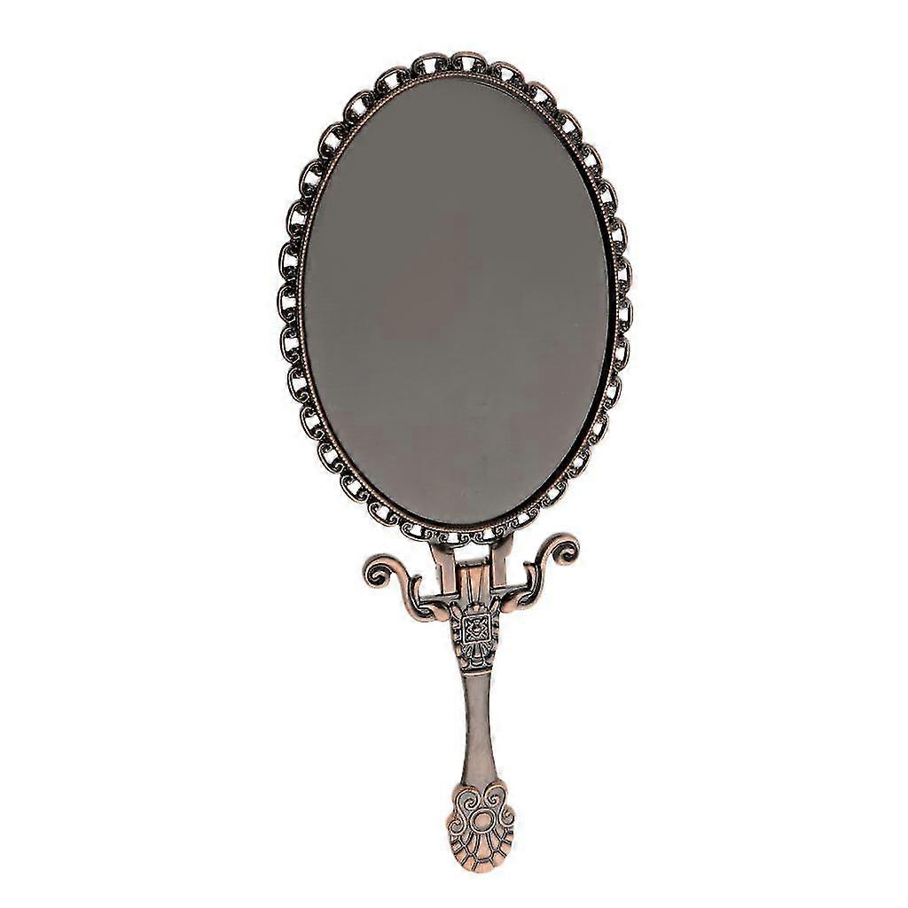 hg 7x Retro Vintage Handheld Cosmetics Foldable Compact Makeup Mirror Mini Handheld