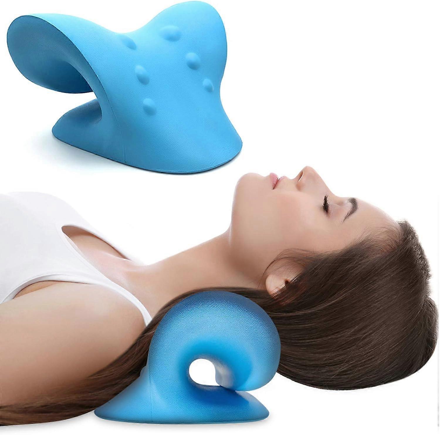 Coussin de massage cervical en forme de C, coussin anti-douleur cervical, appareil de traction cervicale, relaxeur orthopdique pour le cou