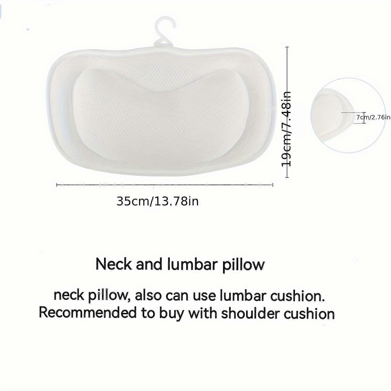 Bathtub Pillow Plus - Relaxing Neck and Back Support with Powerful Suction Cups, Hypoallergenic, Spa-Quality Comfort for Ultimate Bathing Experience