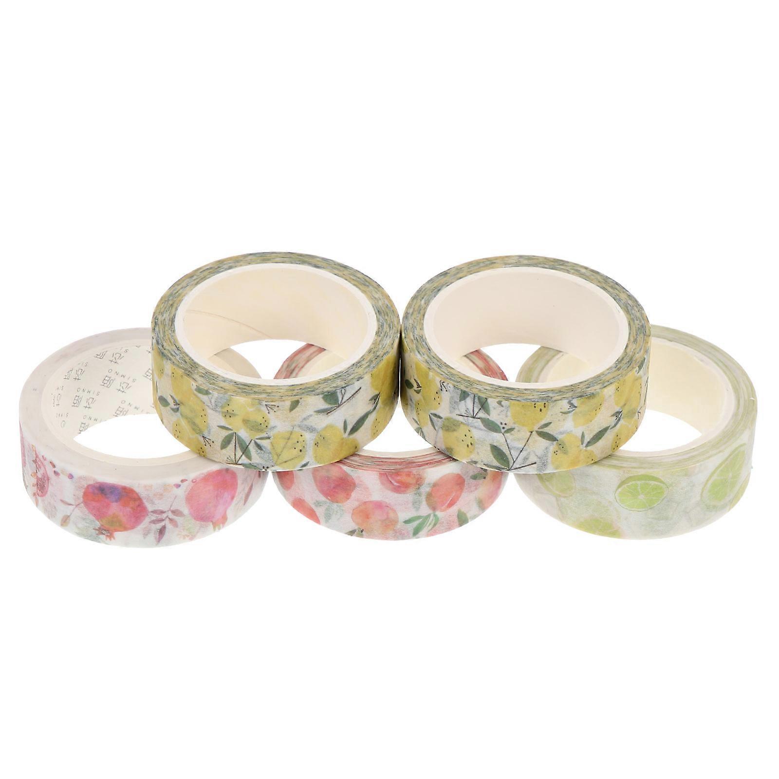 5kpl Washi-paperiteippej Itseliimautuvat Washi-paperiteipit Fruit Style Washi -paperia