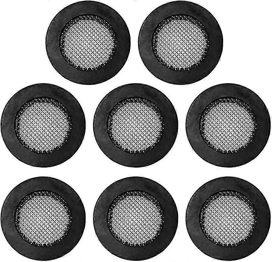 20Pcs Rubber Gasket with 304 Stainless Steel Net Shower Head Filter Plumbing Hose Faucet Seal Replacement Part Washer Sink Strainer Tool 4 Point (Blac