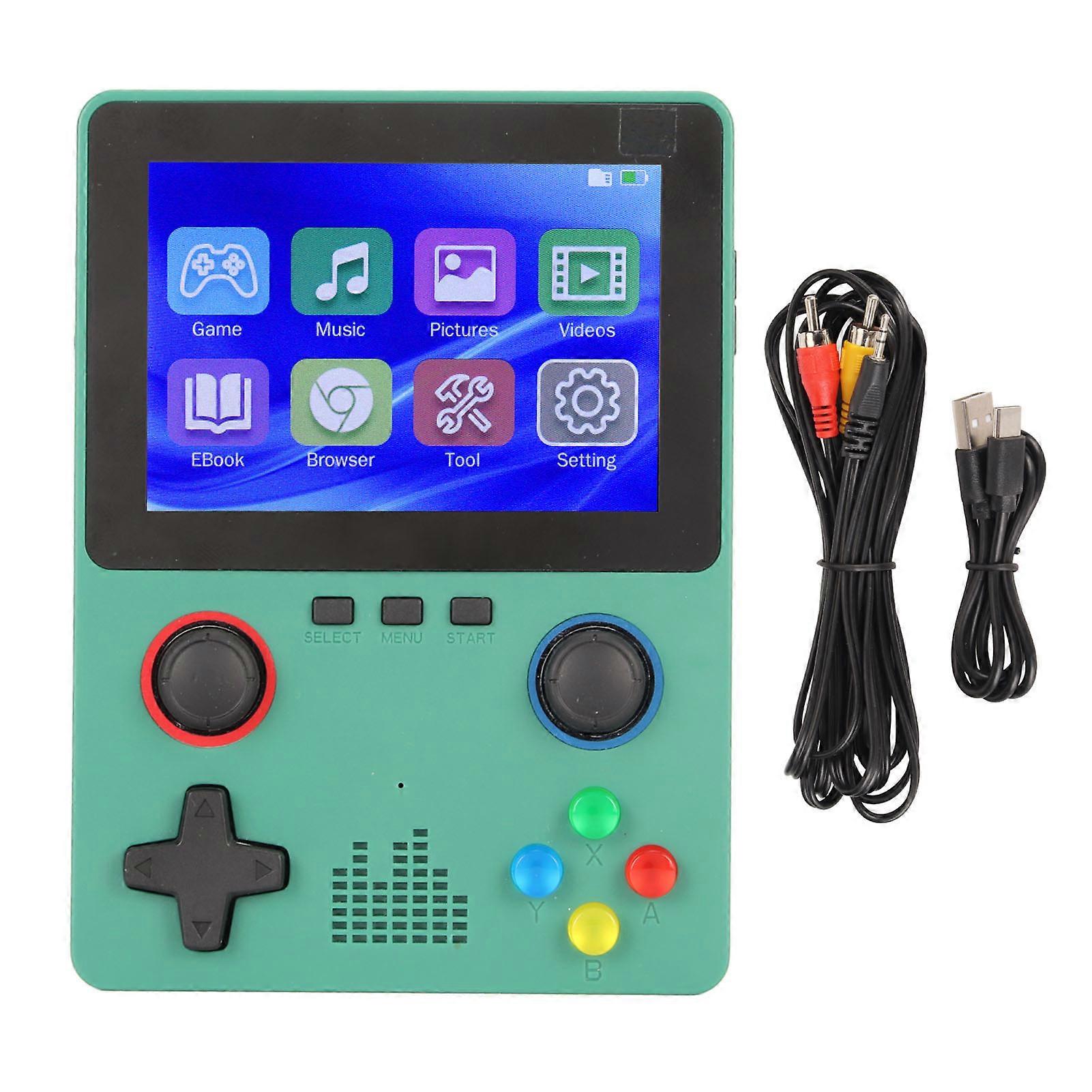Handheld Game Console Dual 3d Joystick 3.5in Ips Screen 11 Simulator Retro Portable Gaming Console With 32gb Memory Card
