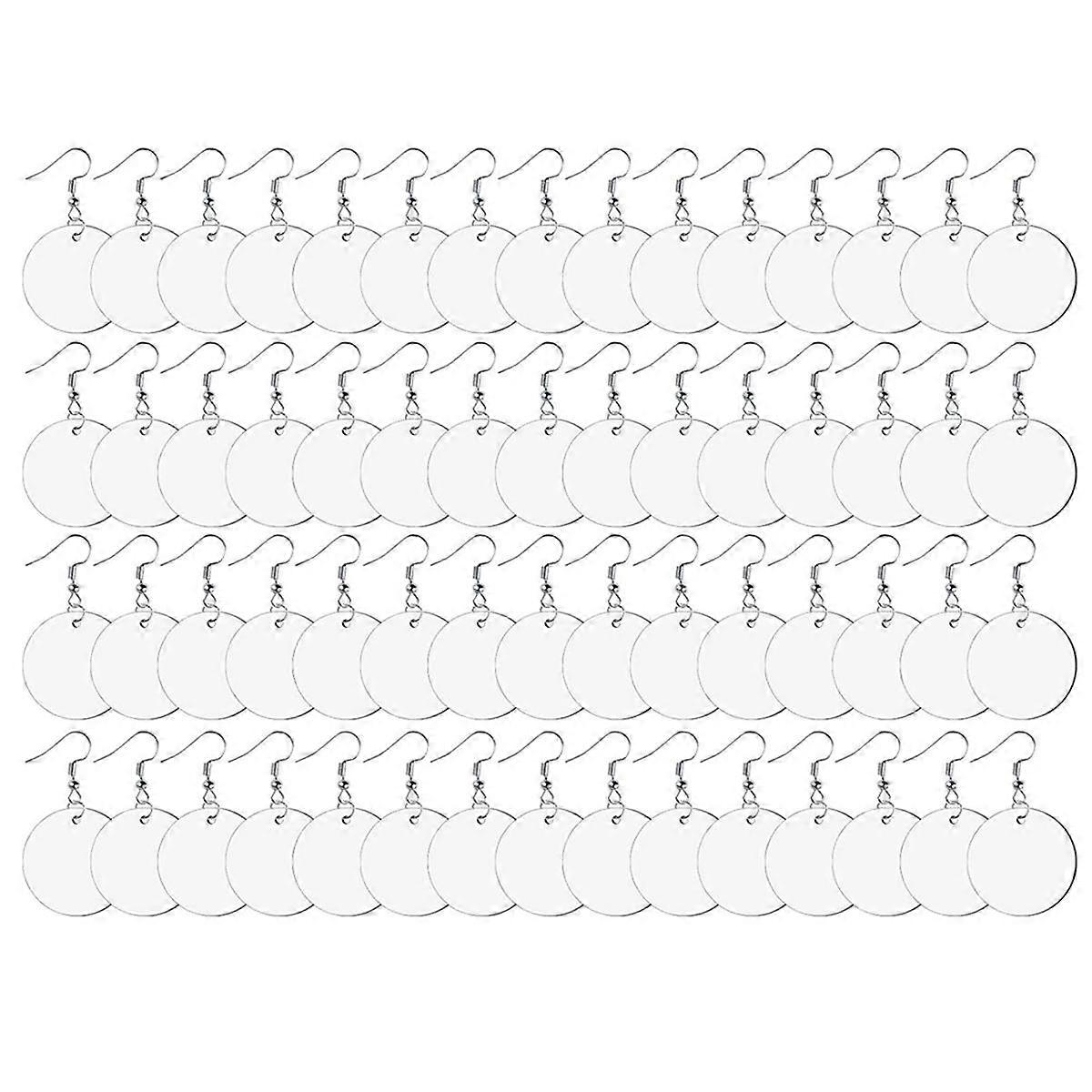 210Pcs Sublimation Earring Blanks Double Sides 70 Sublimation Blank Products ,70 Hooks and 70 Jump Rings Heat Transfer